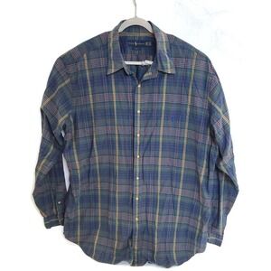 Ralph Lauren Shirt Mens 2XLT Classic Fit Plaid‎ Long Sleeve Button Down